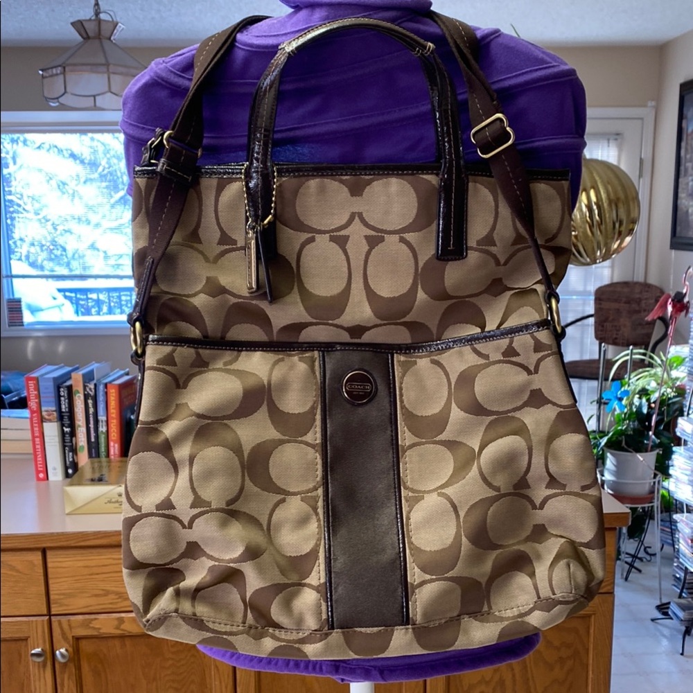 Coach Brown Signature Tote Bag
